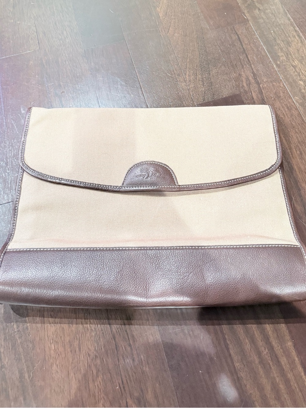 Tommy Bahama Brown Tan Crossbody Messenger Compartments Travel Bag - Picture 8 of 10